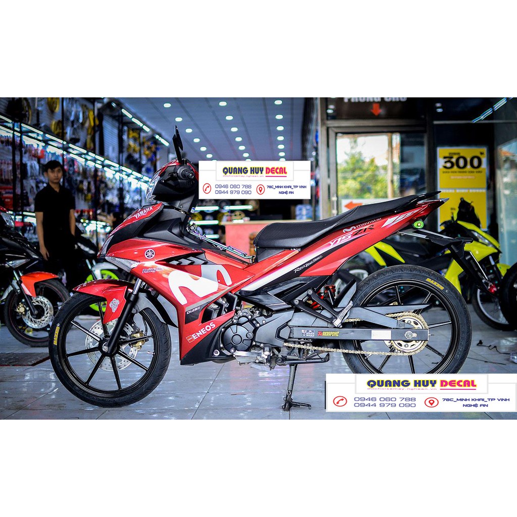 Tem trùm ♦FREESHIP♦ exciter 150 đỏ đen movistar, độ team xe dán đời 2015-2020