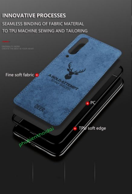 Ốp lưng Xiaomi Mi CC9 / Mi 9 Lite vải đầu hươu thời trang cao cấp