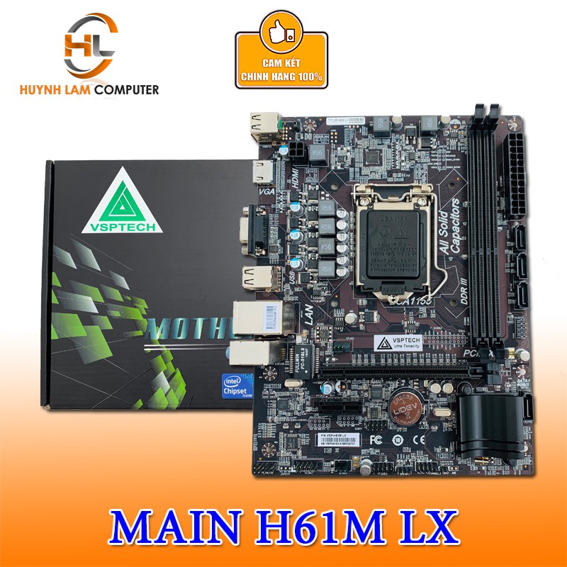 [Mã ELMS05 giảm 5% đơn 300k]Main VSPTECH H61M LX hàng chính hãng VSP Phân phối