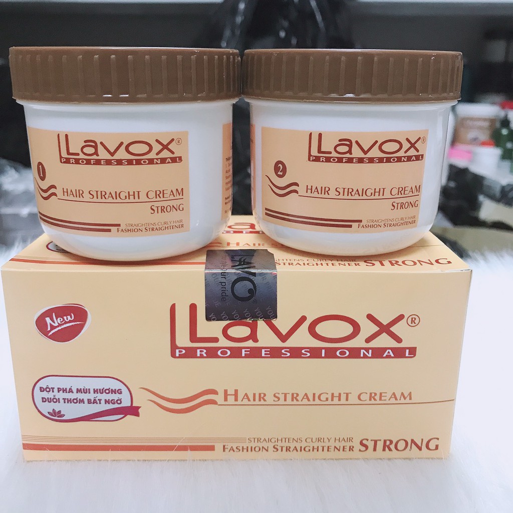 Thuốc duỗi ép tóc tại nhà 140mlx2 Lavox Hair Stright Cream