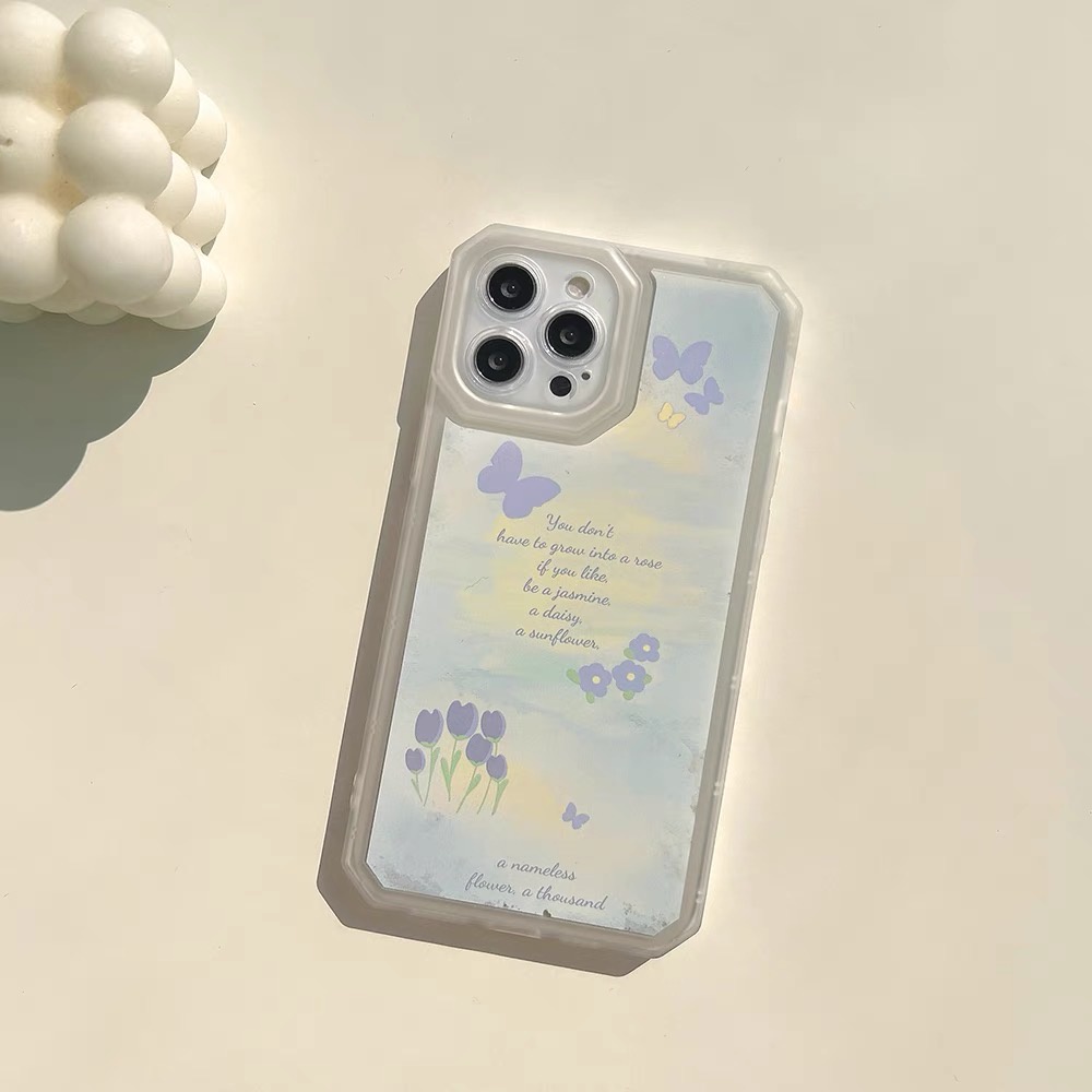 Ốp lưng iphone Hoa Tulips Trắng Và Tím 13promax/13pro/13/12promax/12pro/12/11promax/11/7plus/8plus