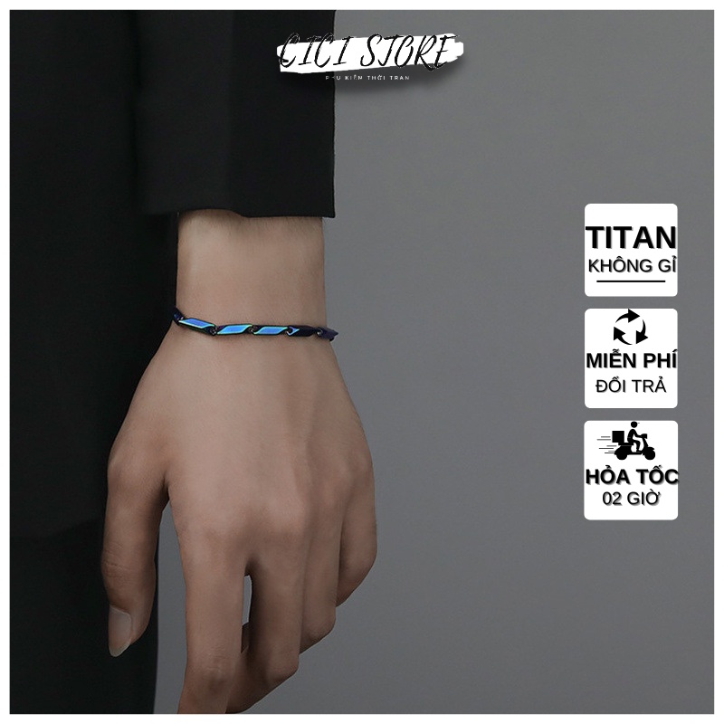 Vòng Đeo Tay Nam Nữ Trơn Thép Titan Không Gỉ Màu Cá Tính Phong Cách Unisex