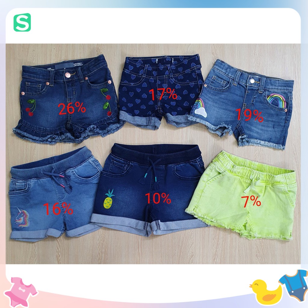 Quần short jean bé gái Cat&Jack