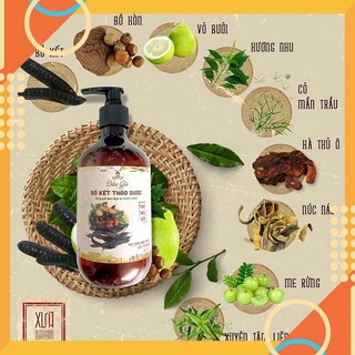 Dầu gội bồ kết thảo dược cô đặc 500gr - thảo mộc xưa