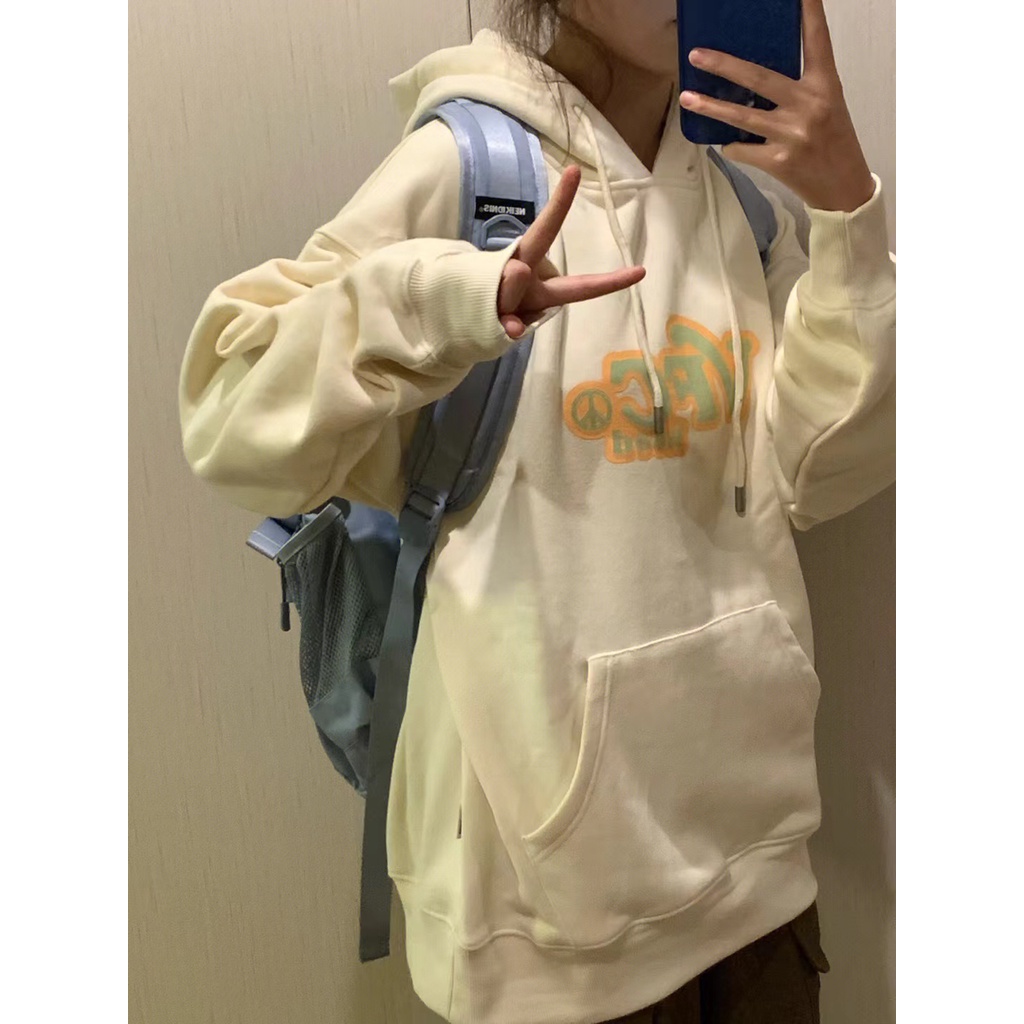 NRVP Áo Hoodie Tay Dài Oversize In Họa Tiết Phong Cách Hàn Quốc Kiểu Mới Cho Nam / Nữ