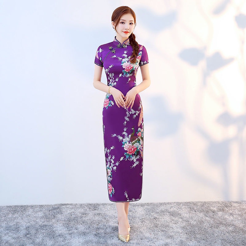 Đầm sườn xám trung hoa tay ngắn S-3XL thời trang cho nữ GS0009