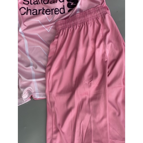 Set bộ quần áo bóng đá vải thun thái clb liverpool màu hồng 2021 2022