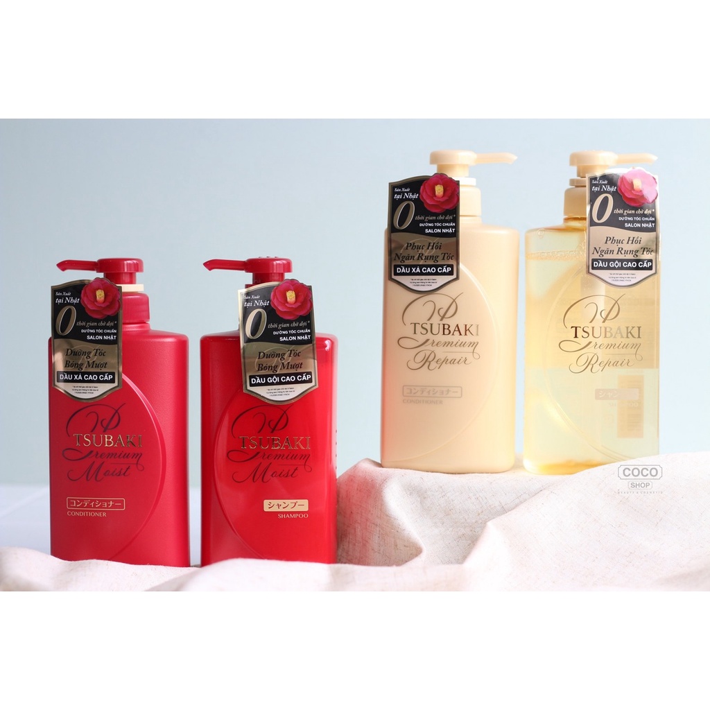 Dầu Gội Xả Tsubaki Premium 490ml