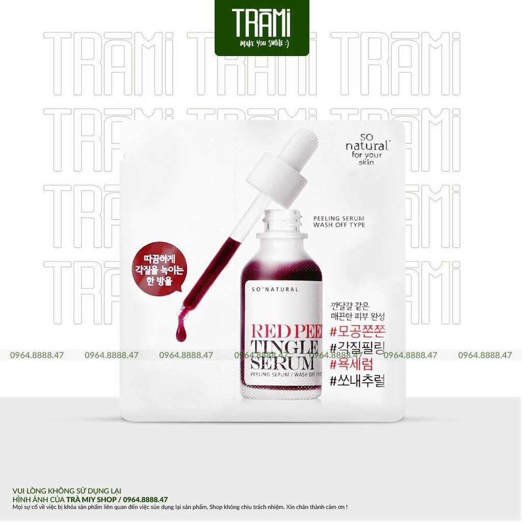 [CHÍNH HÃNG] Tinh Chất Red Peel Tingle Serum Dạng Gói So Natural 2.5ml Hàn Quốc.