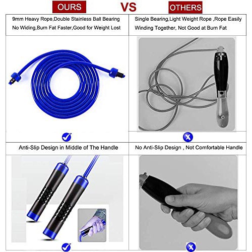 Dây Nhảy 3m Tay Cầm Nhôm Pvc Chịu Lực Nặng Có Thể Điều Chỉnh Hỗ Trợ Luyện Tập Thể Hình