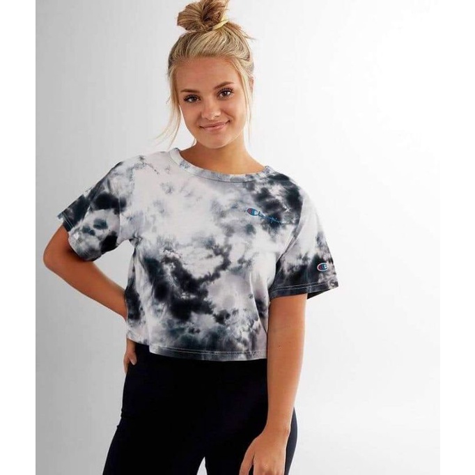 Vải thun cotton màu loang trắng đen