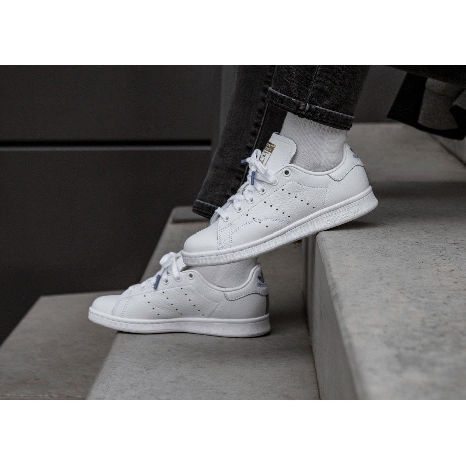 【Bắn thật】Adidas STAN SMITH W Platinum Smith Girls CG6014 Adidas All White