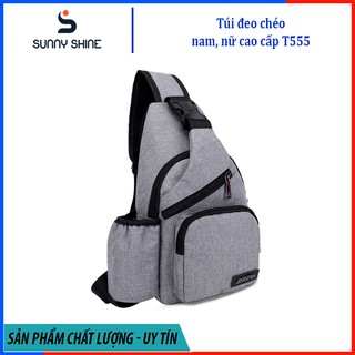 Túi đeo chéo nam nữ tích hợp cổng kết nối USB, vải canvas kiểu dáng mới 2020 TDC555