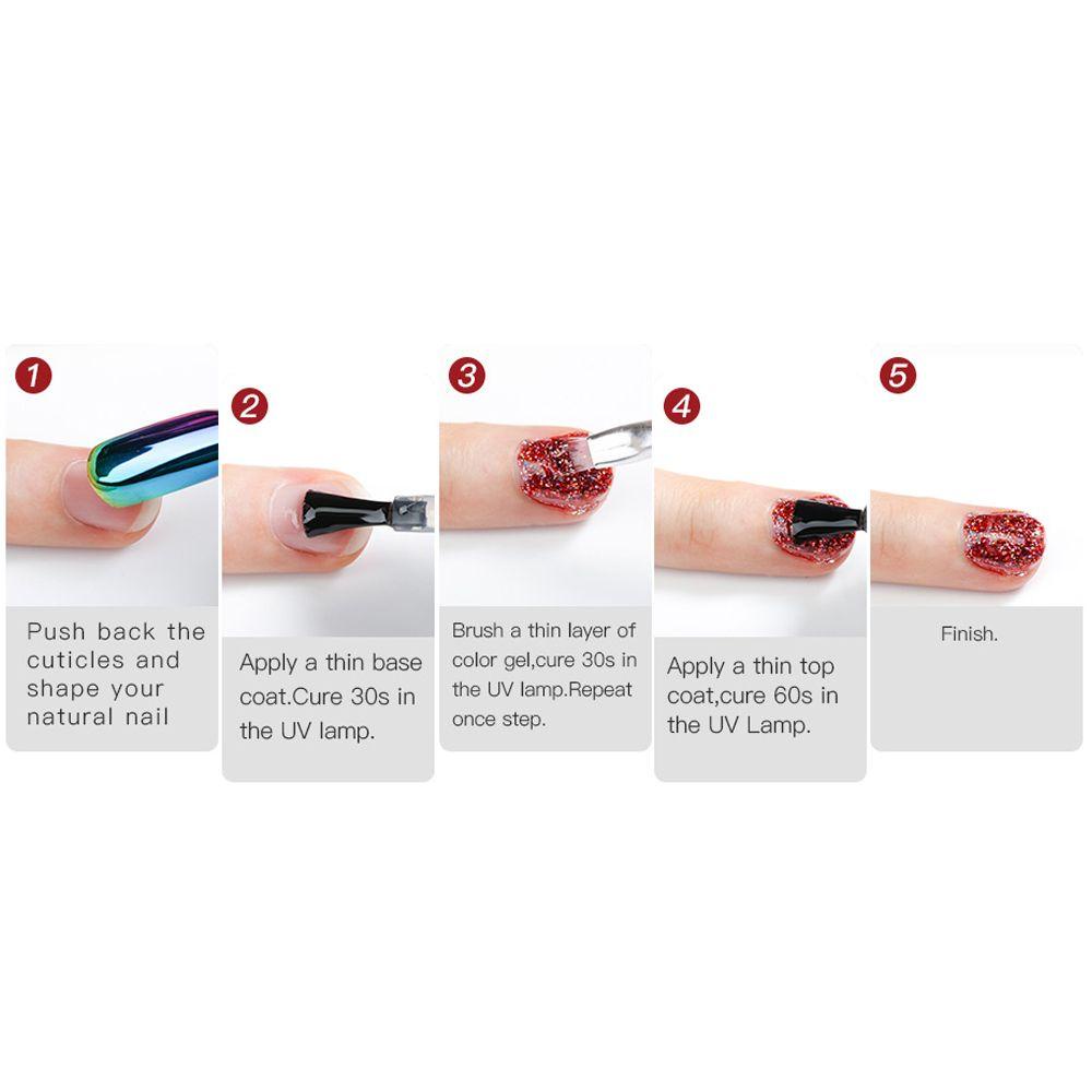 CACTU 1 Hộp Kim Tuyến Trang Trí Móng Tay 5ML Trong Suốt