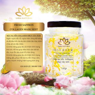Mặt nạ yến collagen nhụy tây tươi.