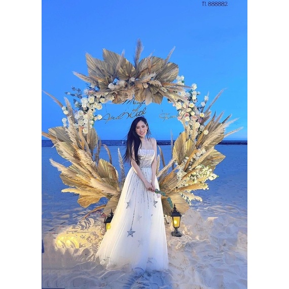 Đầm maxi dạ hội TRIPBLE T DRESS cúp kết cườm eo tia sang trọng - size S/M/L- MS409V