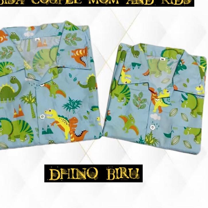 Mô Hình Đồ Ngủ Khủng Long DHINO Màu Xanh Dương - Bộ Đồ Ngủ Có Thể Là Cặp Đôi Của Mẹ Và Con Gái.