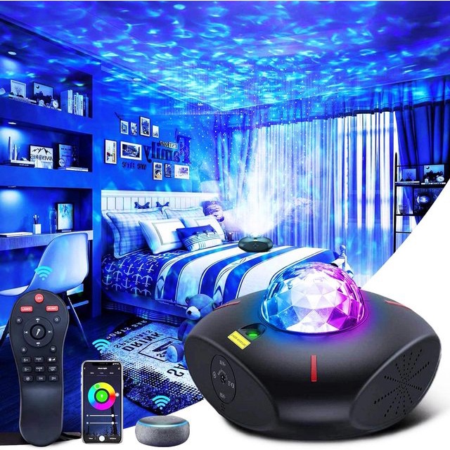 Đèn chiếu sao biển bầu trời điều khiển từ xa có loa bluetooth