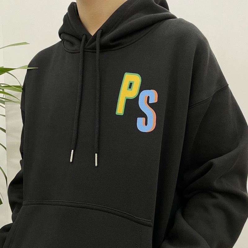 Áo hoodie PS in logo nỉ 2 mũ TTA877