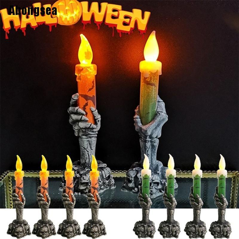 Đèn Cầy Trang Trí Tiệc Halloween Hình Đầu Lâu