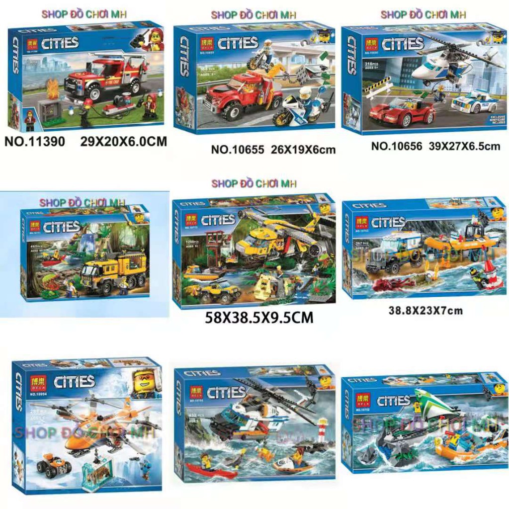 [mua 1 tặng 1] BỘ SƯ TẬP LEGO LẮP RÁP BELA CITIES