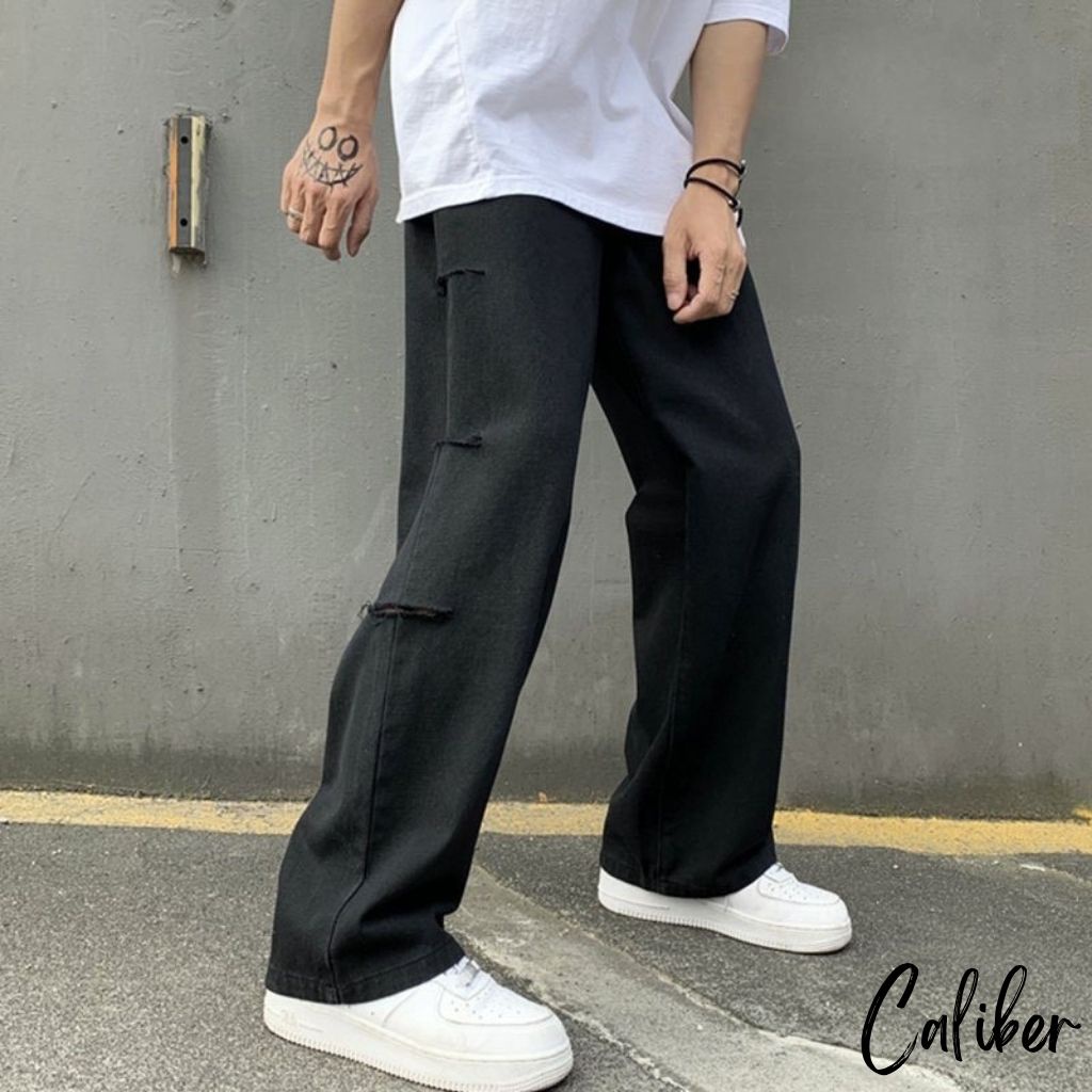 Quần Nam KaKi  ống suông CLALIBER Unisex -  Quần KaKi  Jack  CQD23 hai màu đen trắng