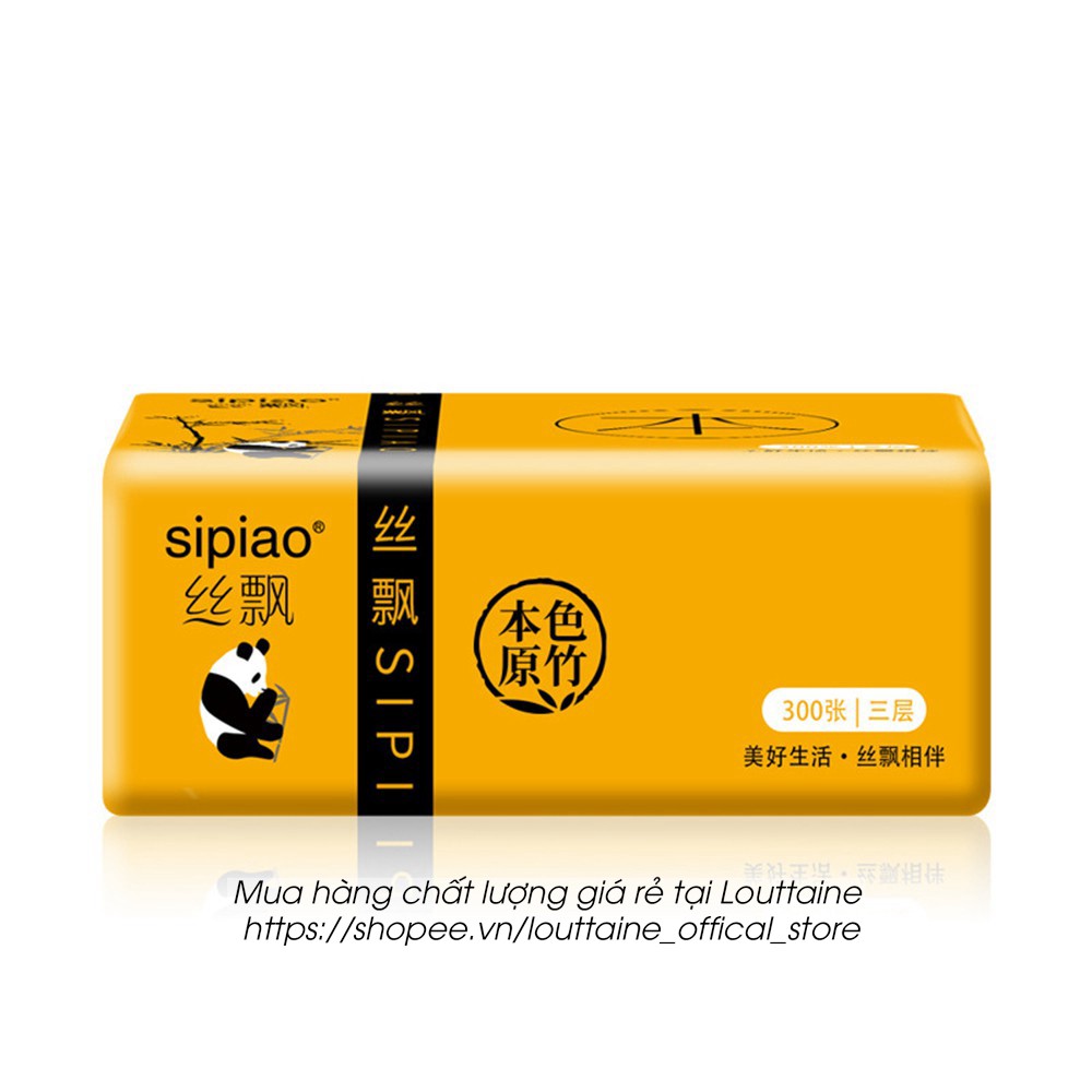 Giấy ăn gấu trúc Sipiao - khăn giấy ăn Sipao 1 gói 300 tờ