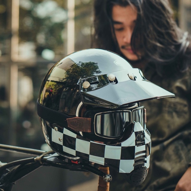 MaskRace KRAFT - Hàm rời cho nón bảo hiểm 3/4  - Ares/Anti (Kraft Helmet)
