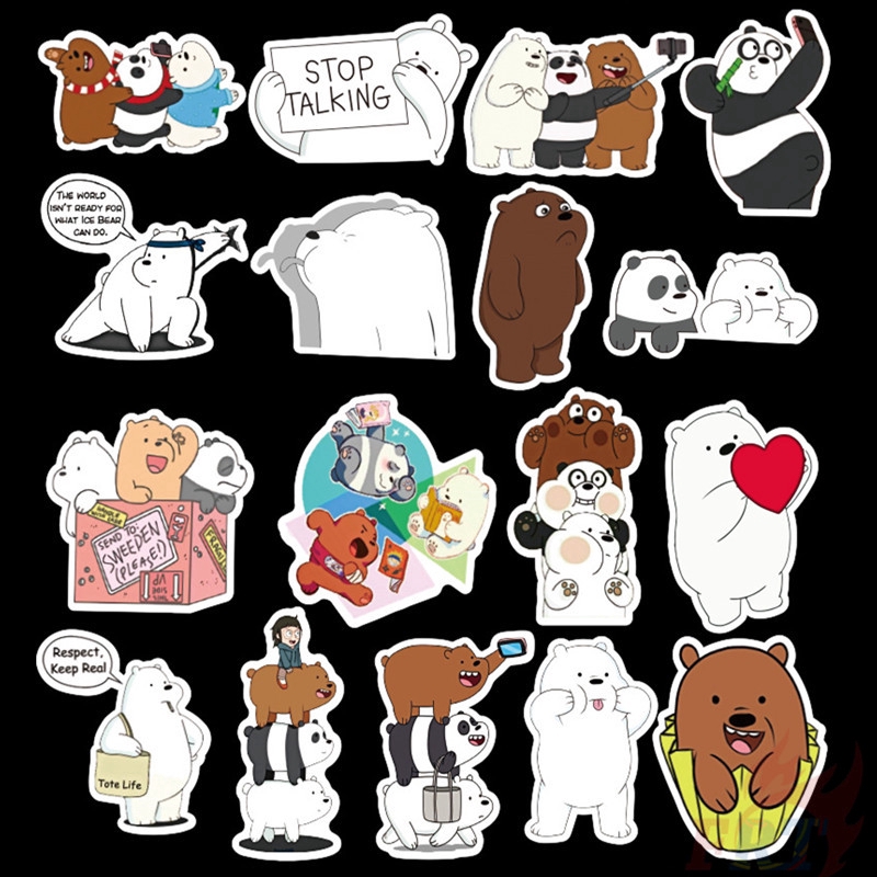 100Pcs/Set ❉ We Bare Bears - Series 05 Cartoon TV Shows Stickers ❉ Waterproof DIY Fashion Decals Doodle Stickers