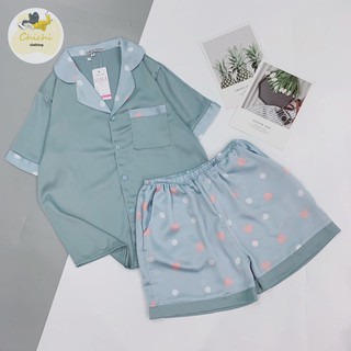 Đồ bộ ngủ Pijama Lụa Satin Đùi TIM