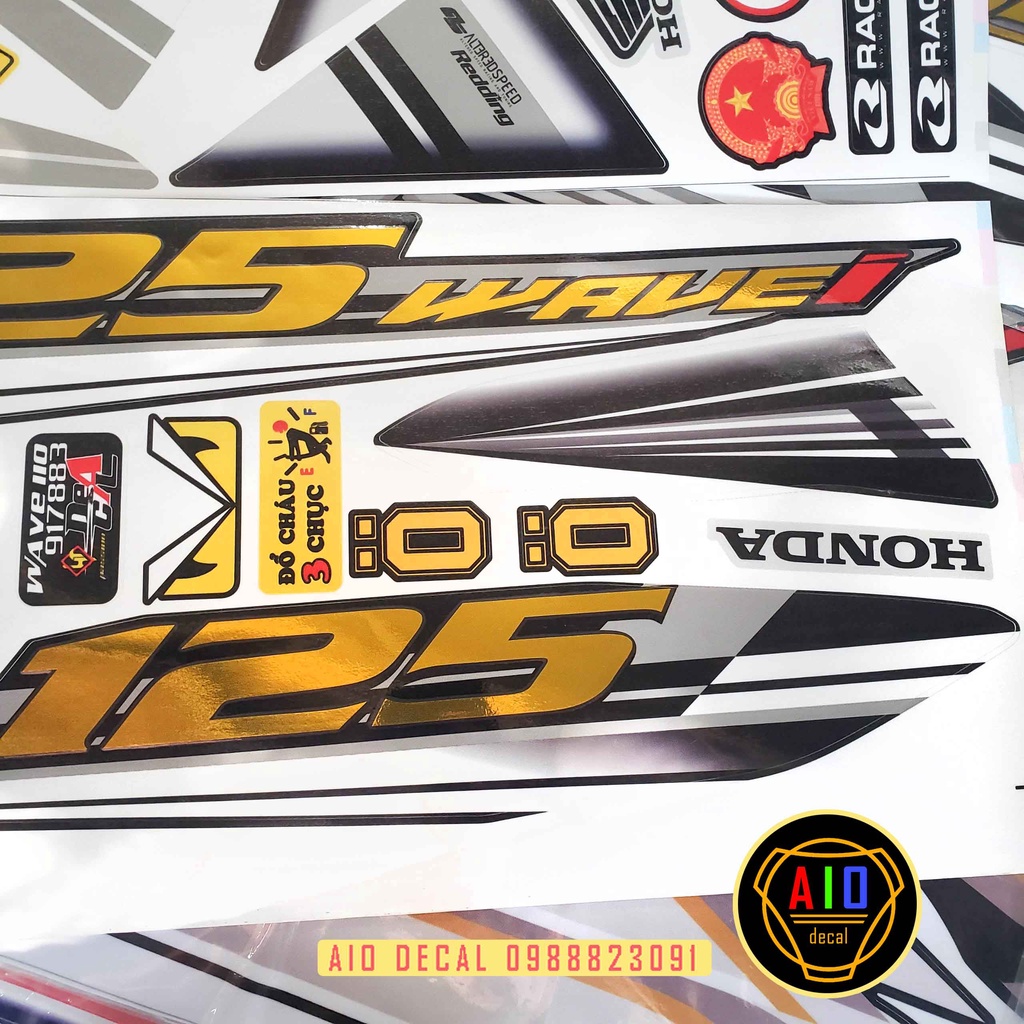 Tem Ghép Crom Wave 110cc Ver 1 - Ảnh Thật