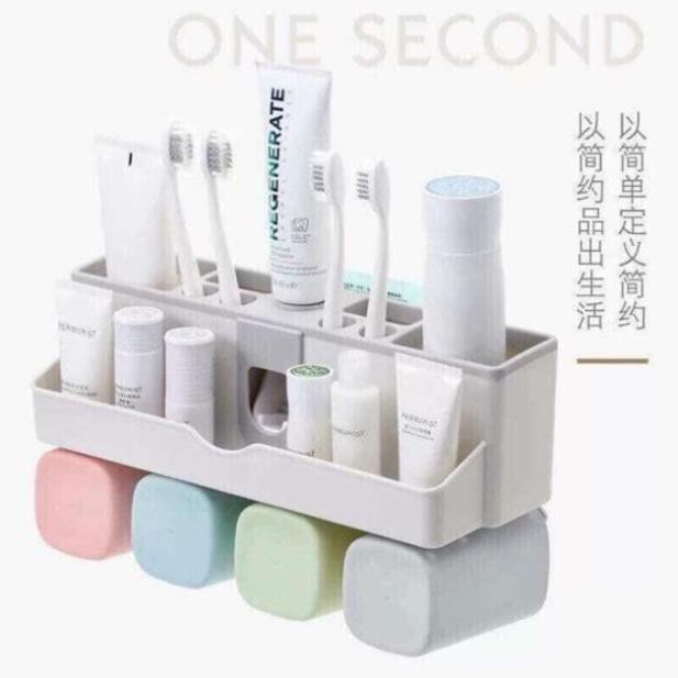 Bộ nhả kem đánh răng lúa mạch 4 cốc