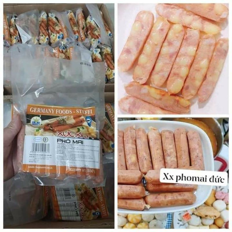 xúc xích phomai đức 250gr 16 cái