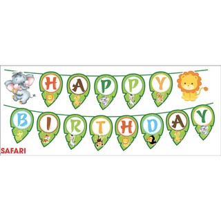 Dây Happy Birthday chủ đề Safari