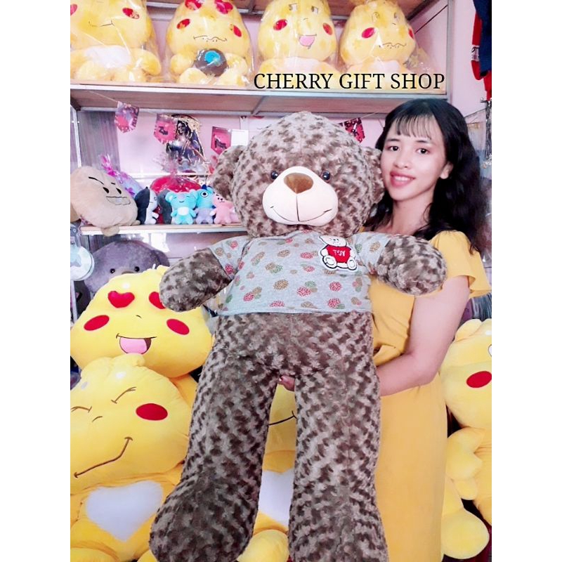 Gấu Teddy 1m1 Nâu Choco Lông Xoắn Đáng Yêu