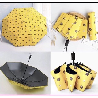 ơi dù gấp gọn hình gấu Brown  ô gấu brown - vải 3 lớp chống tia uv