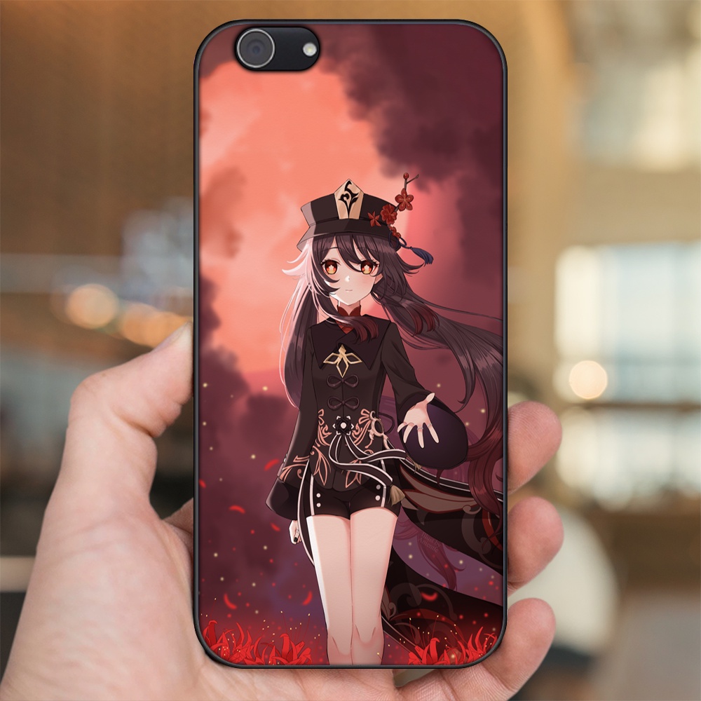 Ốp lưng Vivo Y53, Y69, Y71, Y81, Y83 viền đen in hình Hutao Genshin Impact