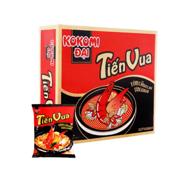 Thùng mì Tiến Vua tôm chua cay 30 gói