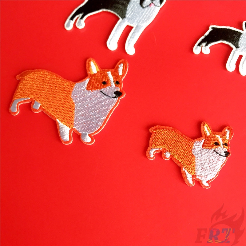 ☸ Pets：Corgi / Husky / Shiba Inu / Labrador / Hound - Dogs Iron-on Patch ☸ 1Pc/2Pcs Animals Diy Sew on Iron on Badges Patches