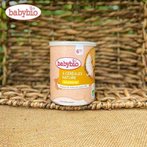 Thực phẩm bổ sung bột ăn dặm pha sữa hữu cơ Babybio 220g (≥ 6 tháng)