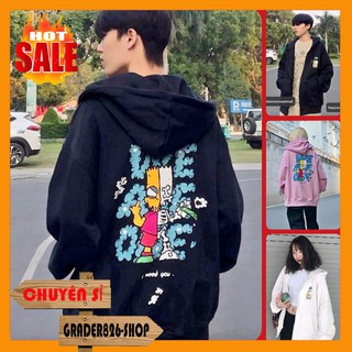 Áo Hoodie Nữ Nam - Áo Khoác Nỉ  Ngoại Anime 3 Màu Siêu Hot (FREESHIP)
