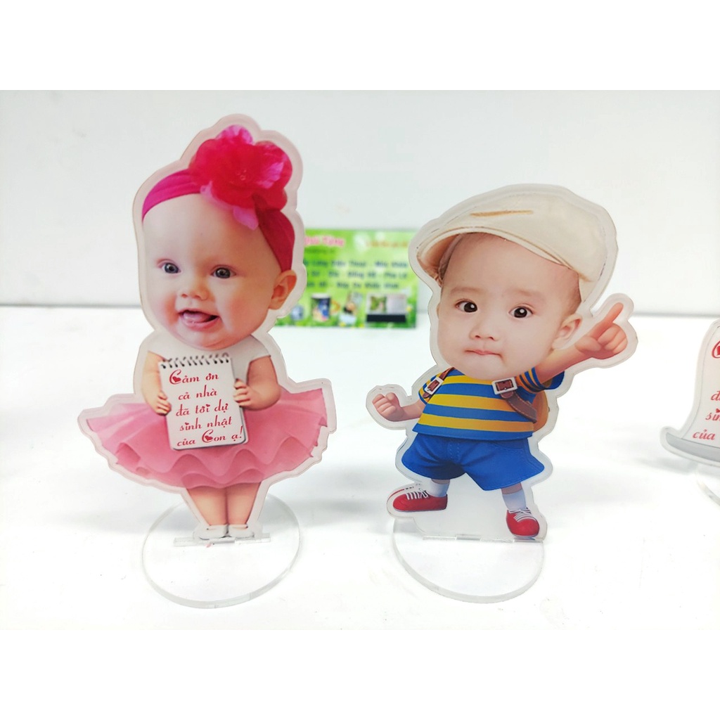 STANDEE in hinh chibi ghép mặt bé theo yêu cầu, làm ảnh để bàn, trang trí sinh nhật, kệ trưng bày, quà lưu niệm