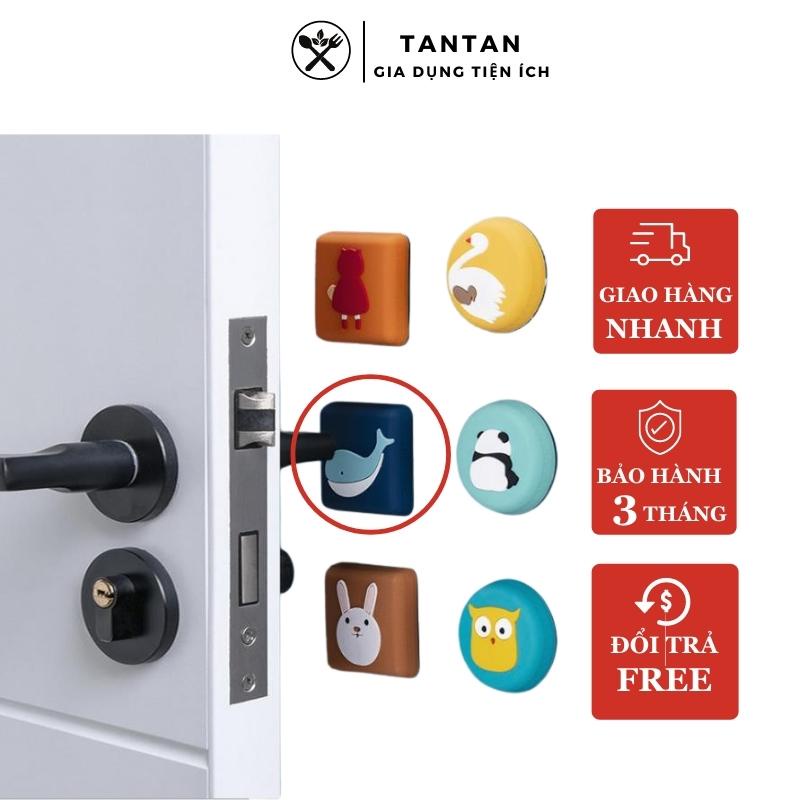 Miếng chống cửa va chạm, miếng cao su chặn cửa đa năng dán tường chống va đập tay nắm cửa với tường hình đáng yêu