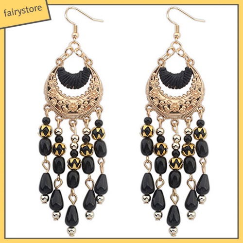 Hoa tai tua rua hình bán nguyệt phong cách du mục vintage