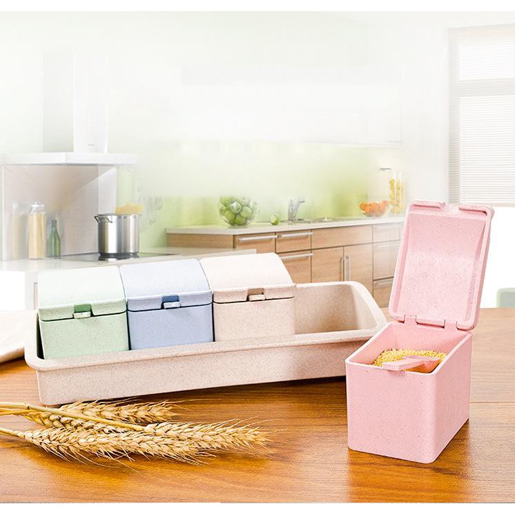 Bộ khay gia vị Wheat Straw PP cho sức khoẻ gia đình bạn - Home and Garden