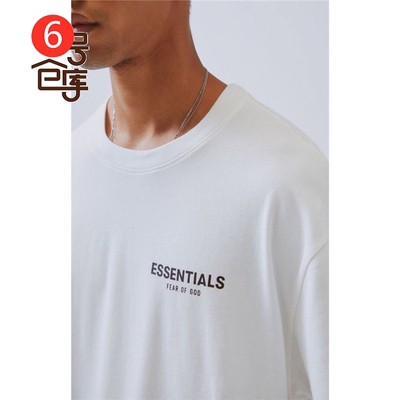 FEAR OF GOD ESSENTIALS Seventh Season Double Line Flower Tide Loose FOG High Street Short Sleeve T-shirt