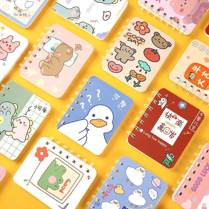 Sổ lò xo kẻ ngang kích thước A7 cute dễ thương- Gấu Thỏ House