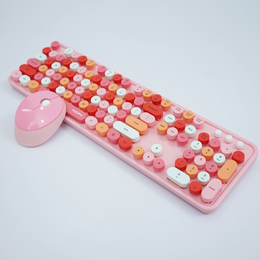 COMBO BÀN PHÍM CHUỘT KHÔNG DÂY MOFII CANDY SWEET CHÍNH HÃNG TƯƠNG THÍCH CẢ HỆ ĐIỀU HÀNH WINDOWS VÀ MACOS
