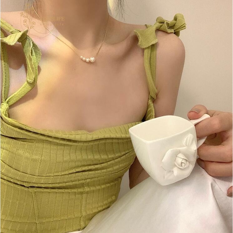 Vòng cổ Đính Hạt Ngọc Trai Thời Trang Dành Cho Nữ