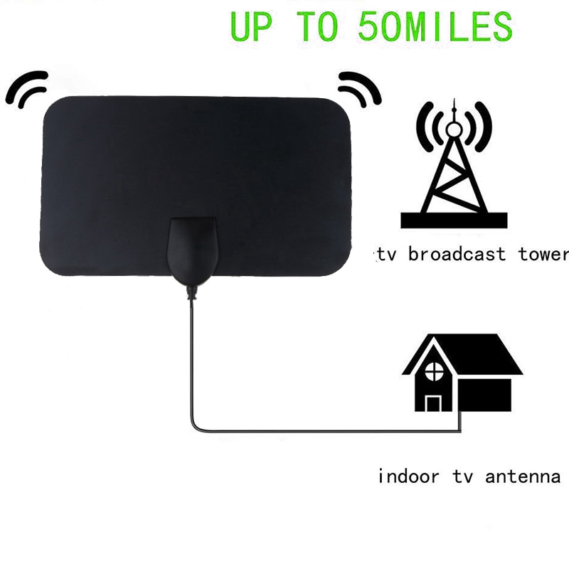 Set ăng ten khuếch đại tín hiệu kỹ thuật số 50 dặm cho TV HDTV dùng trong nhà